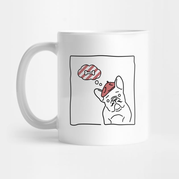 Minimalist Line Art For French Bulldog Lovers by ontenno